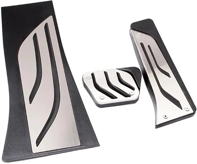 BMW X5 X6 F15 F16 E70 E71 E72 Accelerator Brake Footrest Pedal Pad Stainless Steel 3PCS Set - Image 3